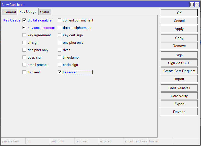 ساخت Server Certificate